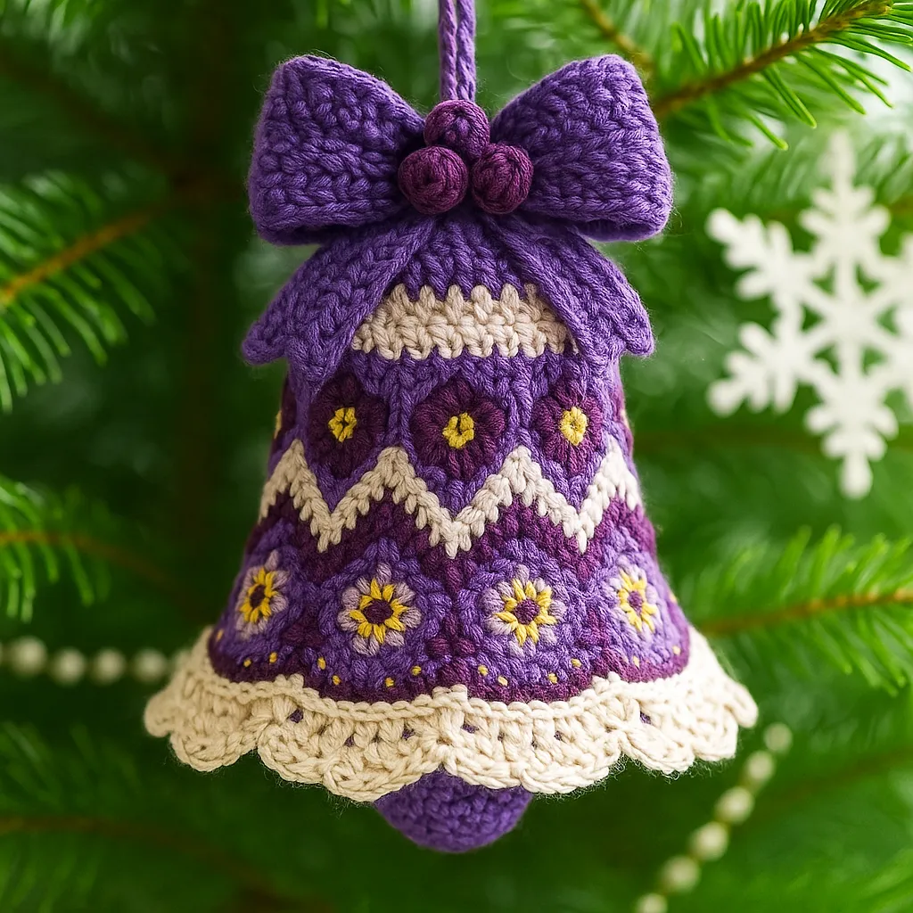 Handmade Christmas Magic 🎄 – DIY Crochet Bell Ornament Kit (Perfect Gift for Holiday Season)