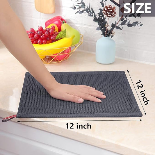 100% Cotton Waffle Weave Kitchen Dish Cloths(6-Pack)