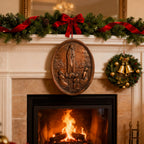 Our Lady of Fatima Wood Carving Decoration - Virgin Wall Pendant