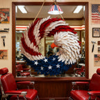 🌟 Patriotic Eagle Wooden Wreath | 4th of July Decor for Christian Homes💋