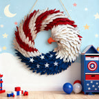 🌟 Patriotic Eagle Wooden Wreath | 4th of July Decor for Christian Homes💋
