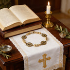 St. Benedict Stainless Steel Beaded Bracelet