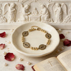 St. Benedict Stainless Steel Beaded Bracelet