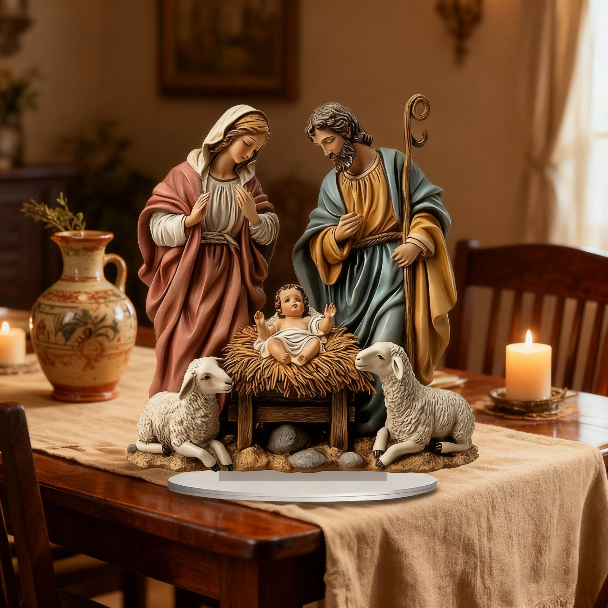 The First Christmas Natryity Acrylic Figurine: A Luminescent Reminder of God With Us ✨