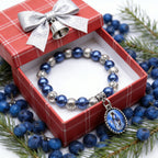 Our Lady of Mary Pendant Royal Blue Pearl Rosary Bracelet: A Wrist-Worn Reminder of Grace