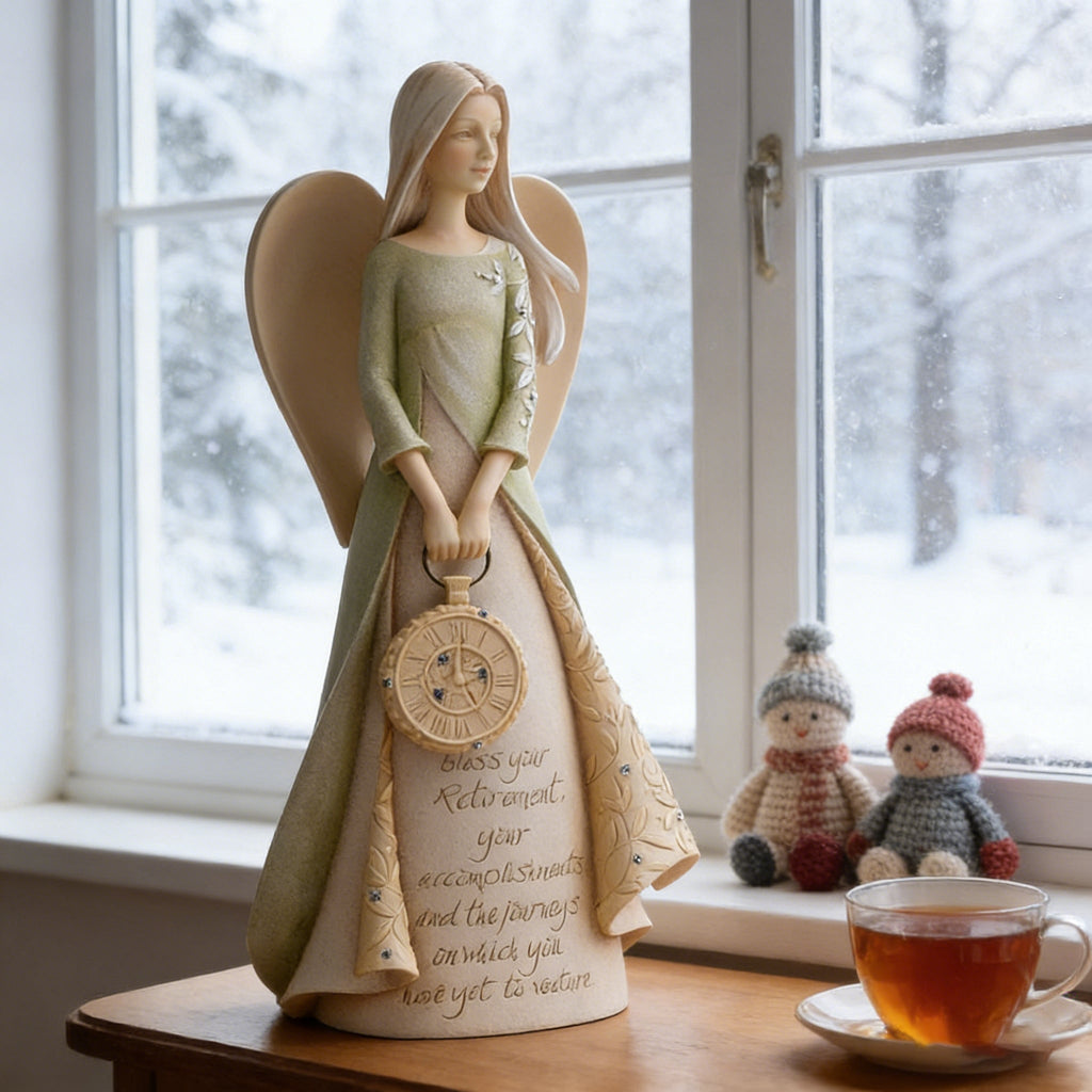 Angel of Blessings: Heartfelt Retirement & Life Journey Figurine
