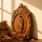 A Handcrafted Sanctuary: Our Lady of Guadalupe Wood Carving