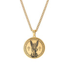 ST.Michael Archangel Stainless Steel Round Necklace