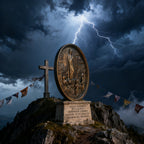 Our Lady of Fatima Wood Carving Decoration - Virgin Wall Pendant