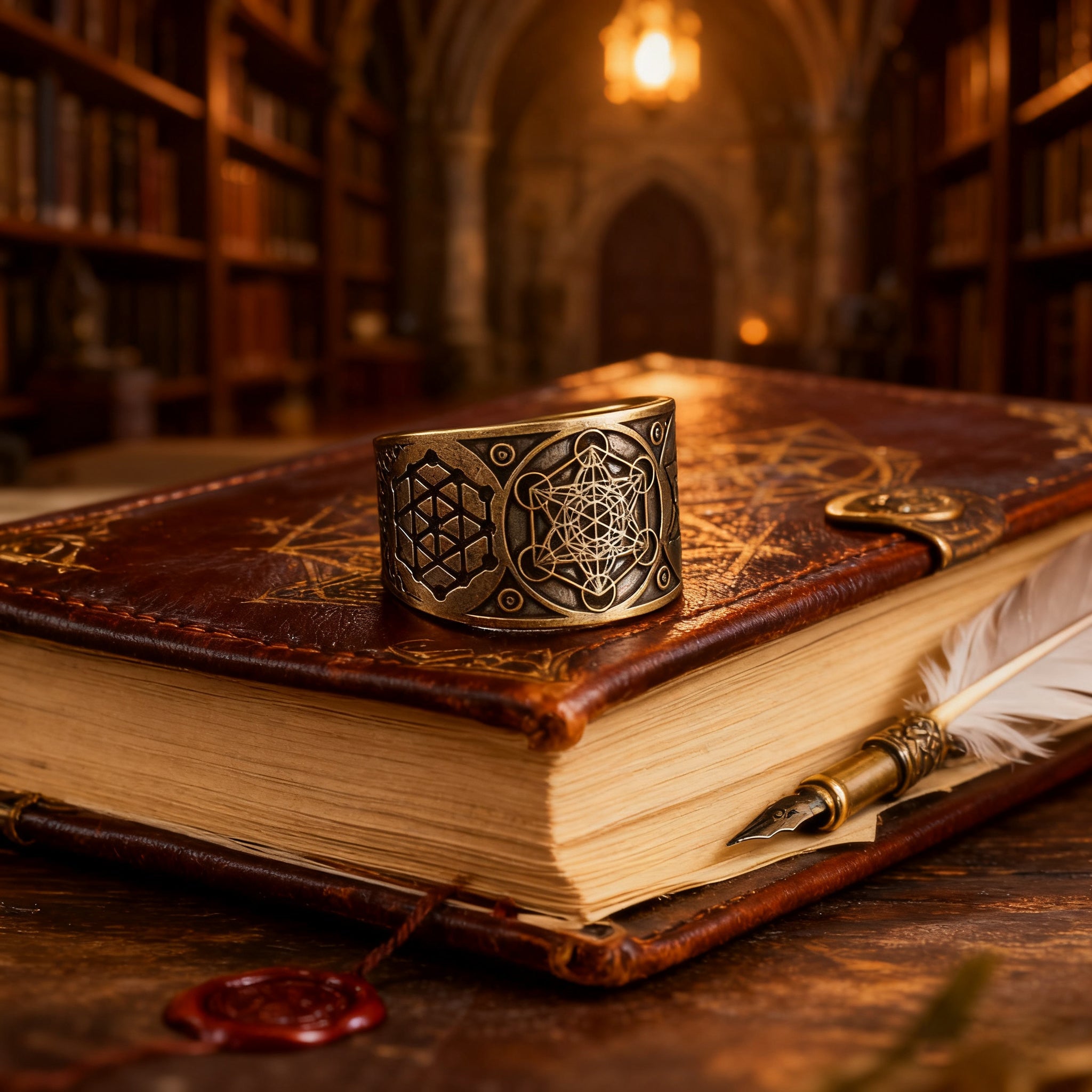 Archangel Metatron Life Angel Seal Adjustable Ring Solomon Kabbalah Amulet