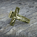 Crucifixion of Jesus S925K Silver Cross Ring