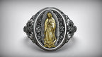 S925K Silver Our Lady of Guadalupe Ring