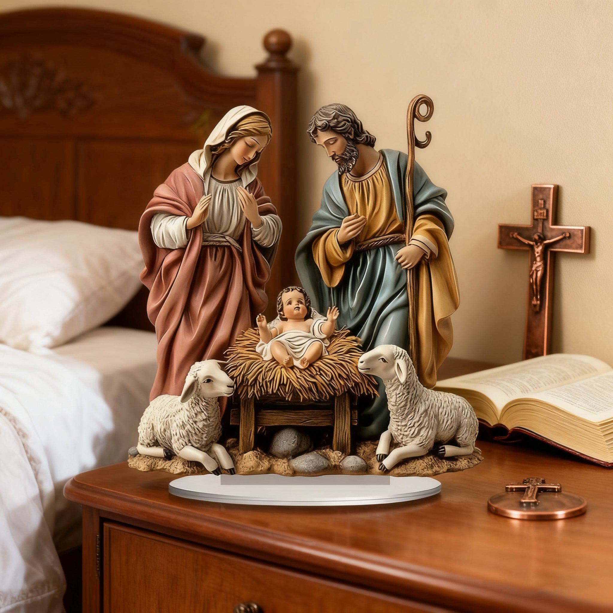 The First Christmas Natryity Acrylic Figurine: A Luminescent Reminder of God With Us ✨