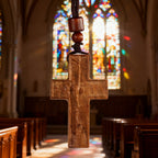 Wooden Savior Cross Necklace