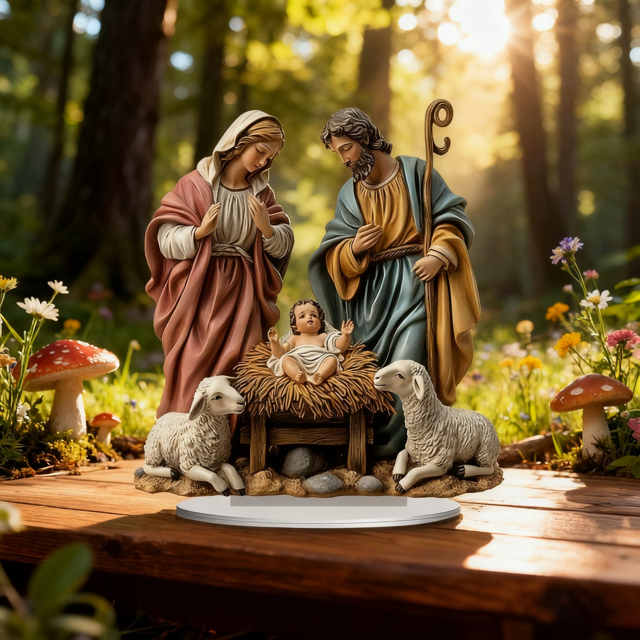 The First Christmas Natryity Acrylic Figurine: A Luminescent Reminder of God With Us ✨