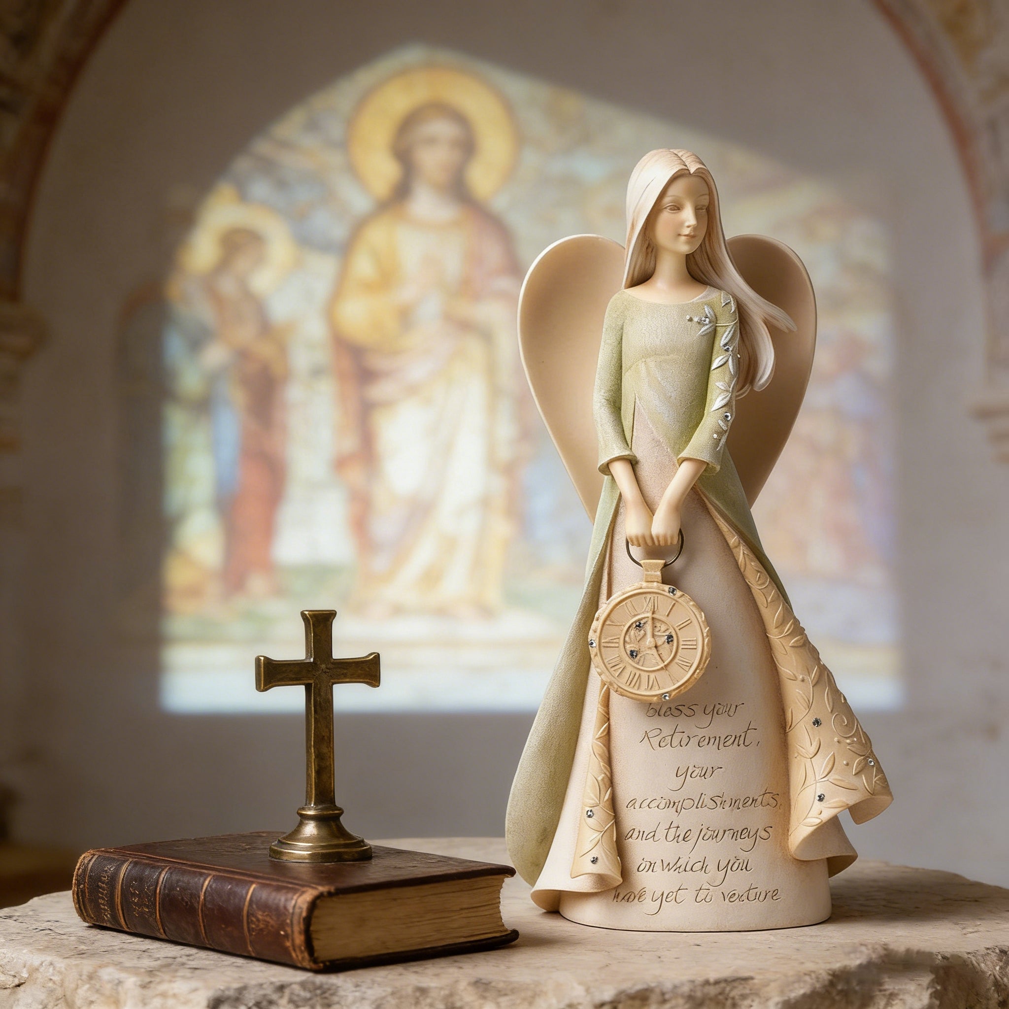 Angel of Blessings: Heartfelt Retirement & Life Journey Figurine