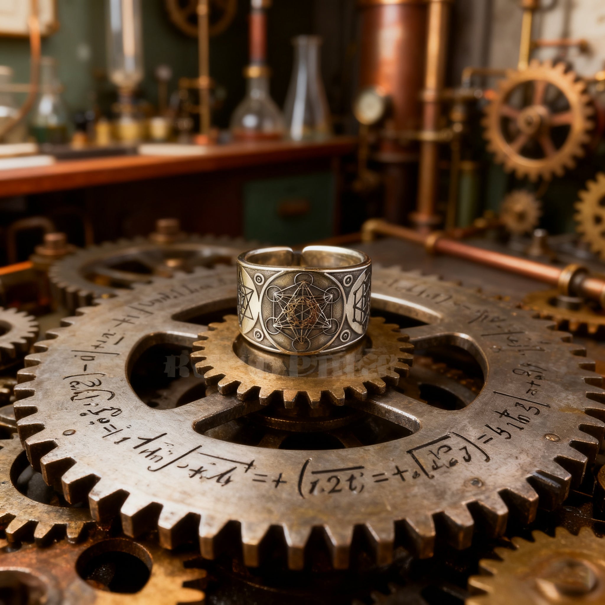 Archangel Metatron Life Angel Seal Adjustable Ring Solomon Kabbalah Amulet