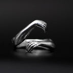 S925K Silver Embrace Gesture Ring