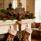 St. Benedict Exorcism Cross wood carved - Bless you and your family