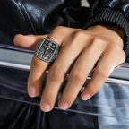 S925K Silver Handcrafted Jesus Crucifixion Scene Ring