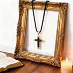 Titanium Steel 18K Gold Cross Necklace | A Christian Emblem of Faith and a Fashion Statement