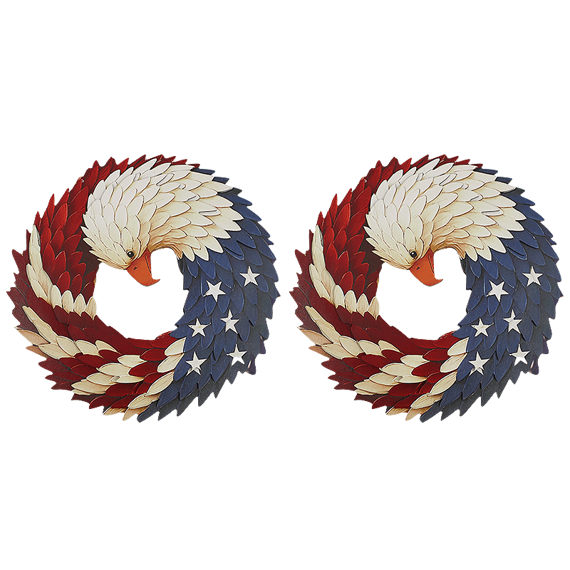 🌟 Patriotic Eagle Wooden Wreath | 4th of July Decor for Christian Homes💋