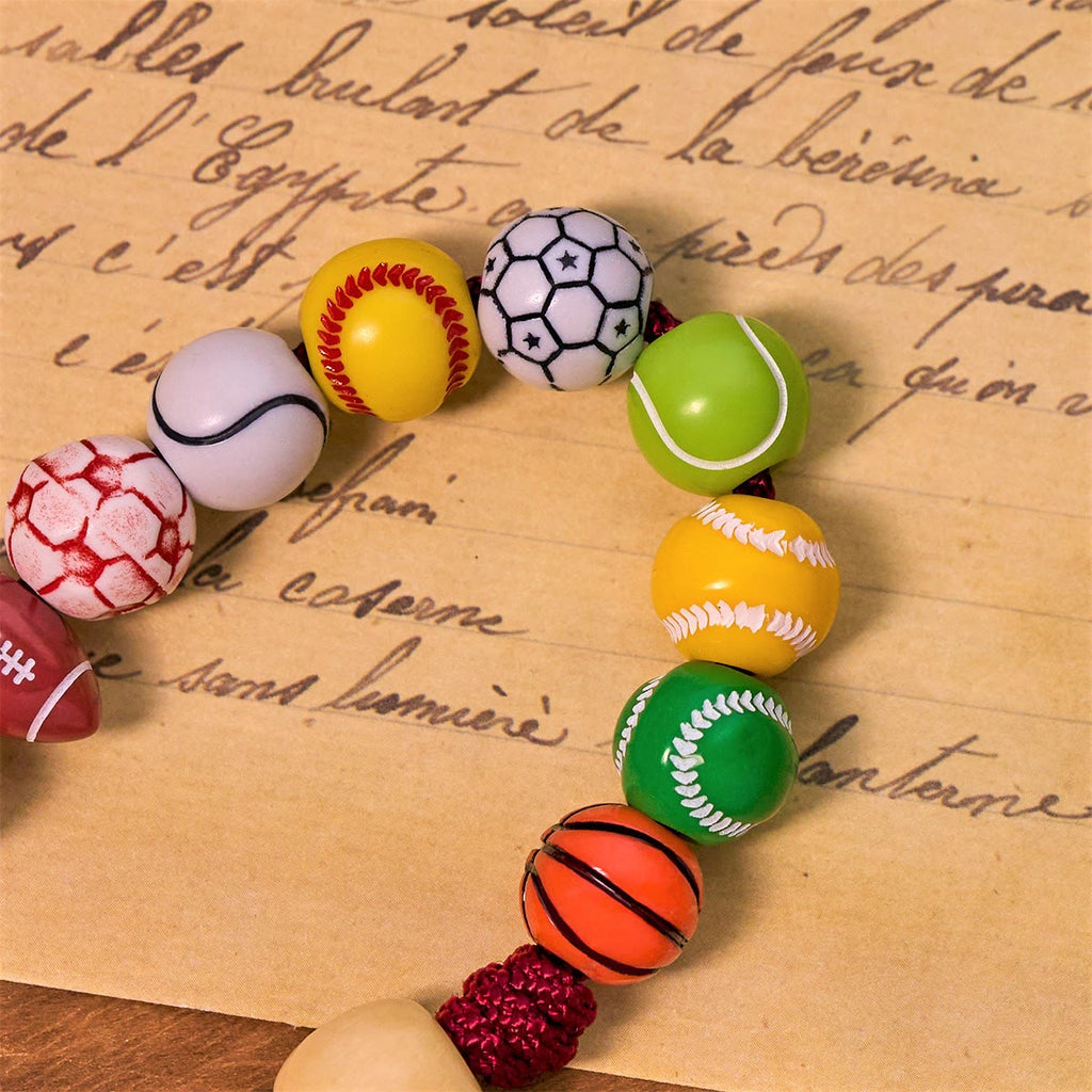 Christianartworkshop All-in-One Sports Prayer Rosary Keychain with Multi-Sport Beads: No Regrets in Every Game