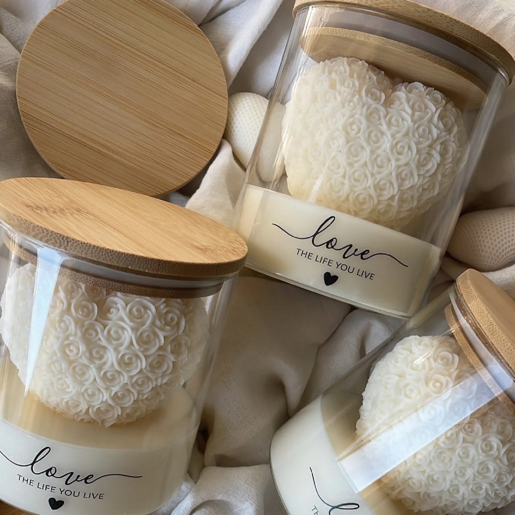 1pcs Love Rose Aroma Candle Glass Cup🏆