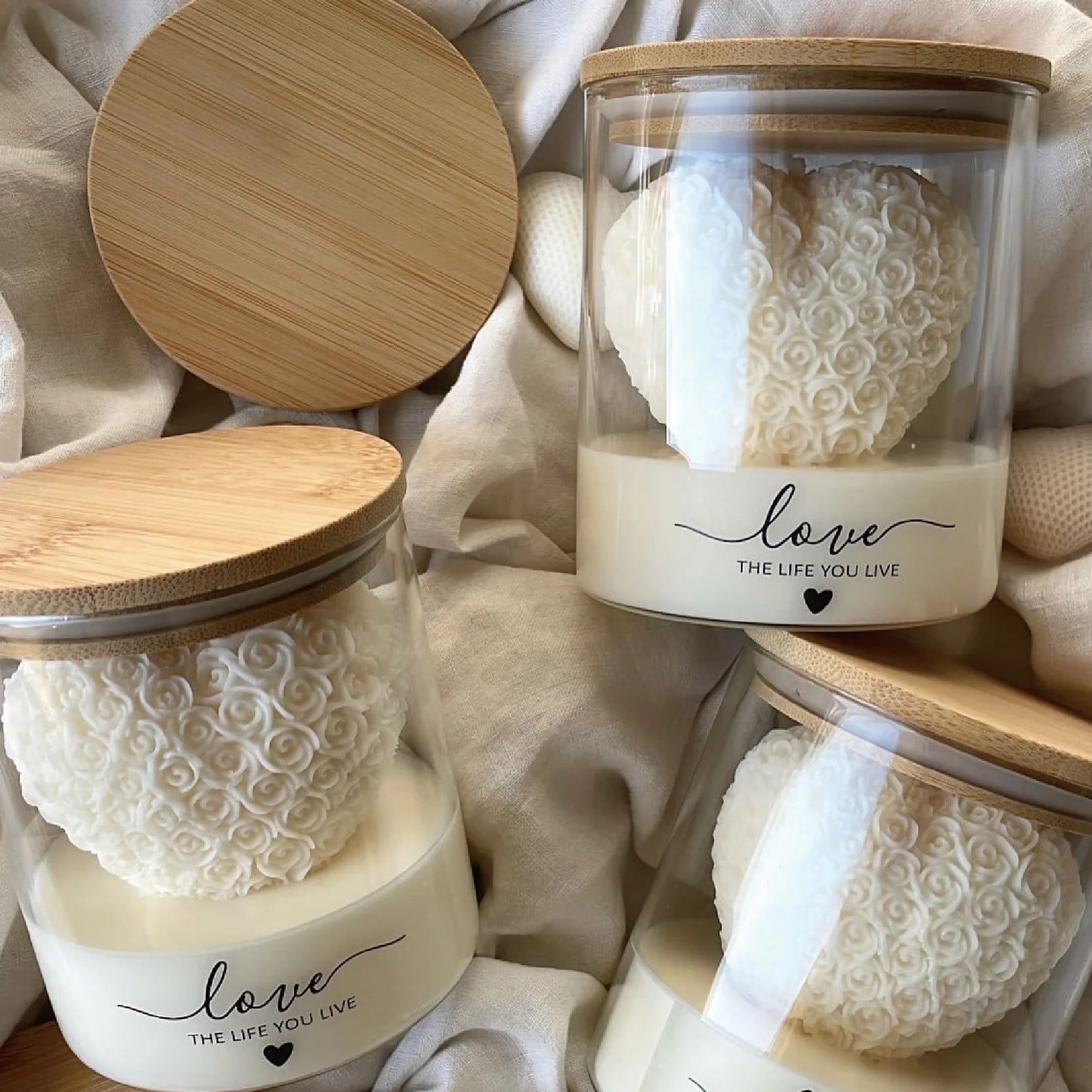 1pcs Love Rose Aroma Candle Glass Cup🏆