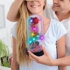 🌹❤️Hot sales on Valentine's Day：LED Luminous Crystal Galaxy Enchanted Rose Glass Forever Home Decoration Gift🏆