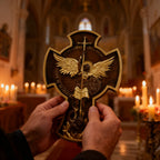 Archangel Michael Solid wood carving gift - Hand carved from a whole piece of wood