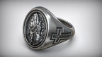925K Sterling Silver Praying Hands Ring - Christian Symbol of Faith and Devotion