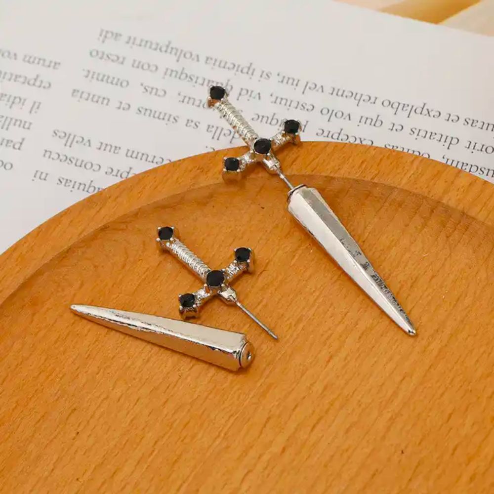 🏆GOTHIC SWORD EARRINGS (PAIR)