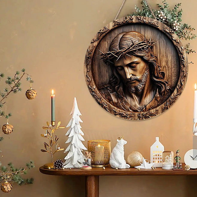 Holy Family & Nativity Holly Wood Hangings — A Piece of Heaven at Home