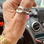 S925K Silver Embrace Gesture Ring