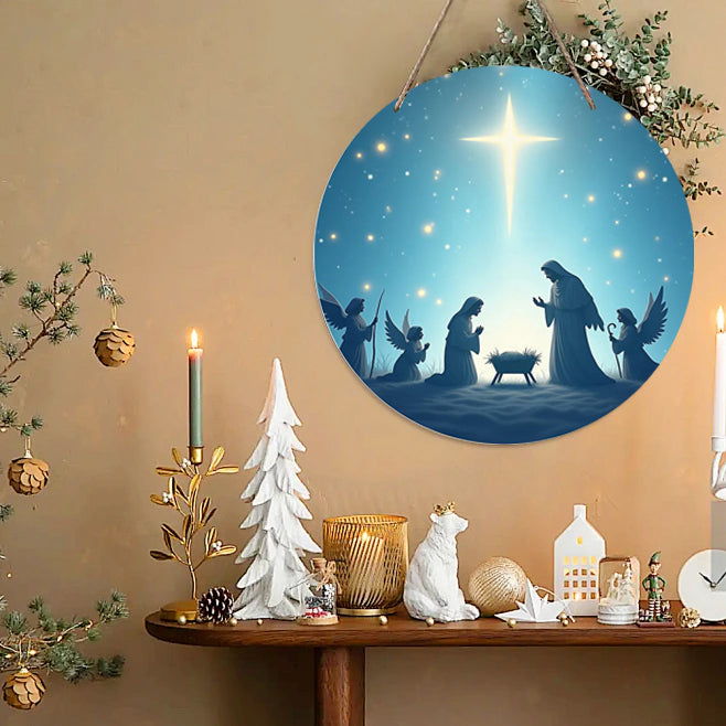 Holy Family & Nativity Holly Wood Hangings — A Piece of Heaven at Home