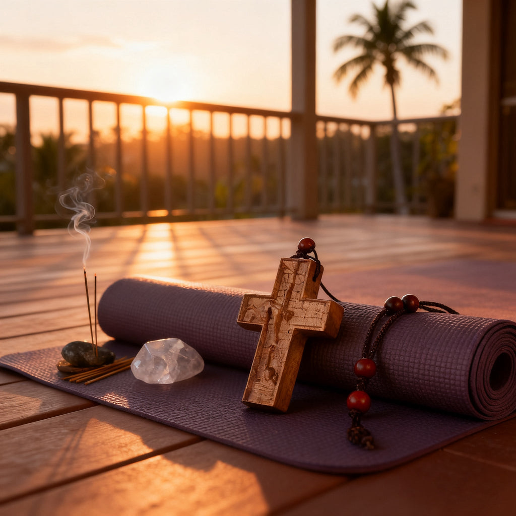 Wooden Savior Cross Necklace