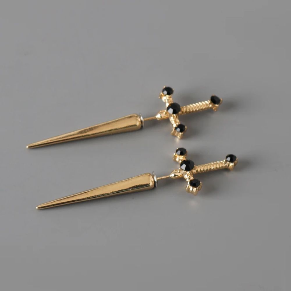 🏆GOTHIC SWORD EARRINGS (PAIR)