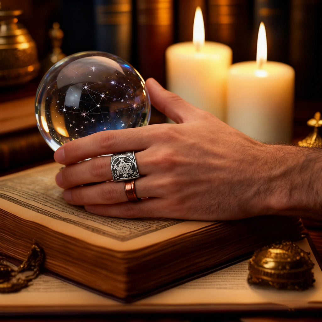 Archangel Metatron Life Angel Seal Adjustable Ring Solomon Kabbalah Amulet