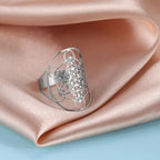 Metatron's Cube Ring Archangel Protection Women Ring Stainless Steel Jewelry