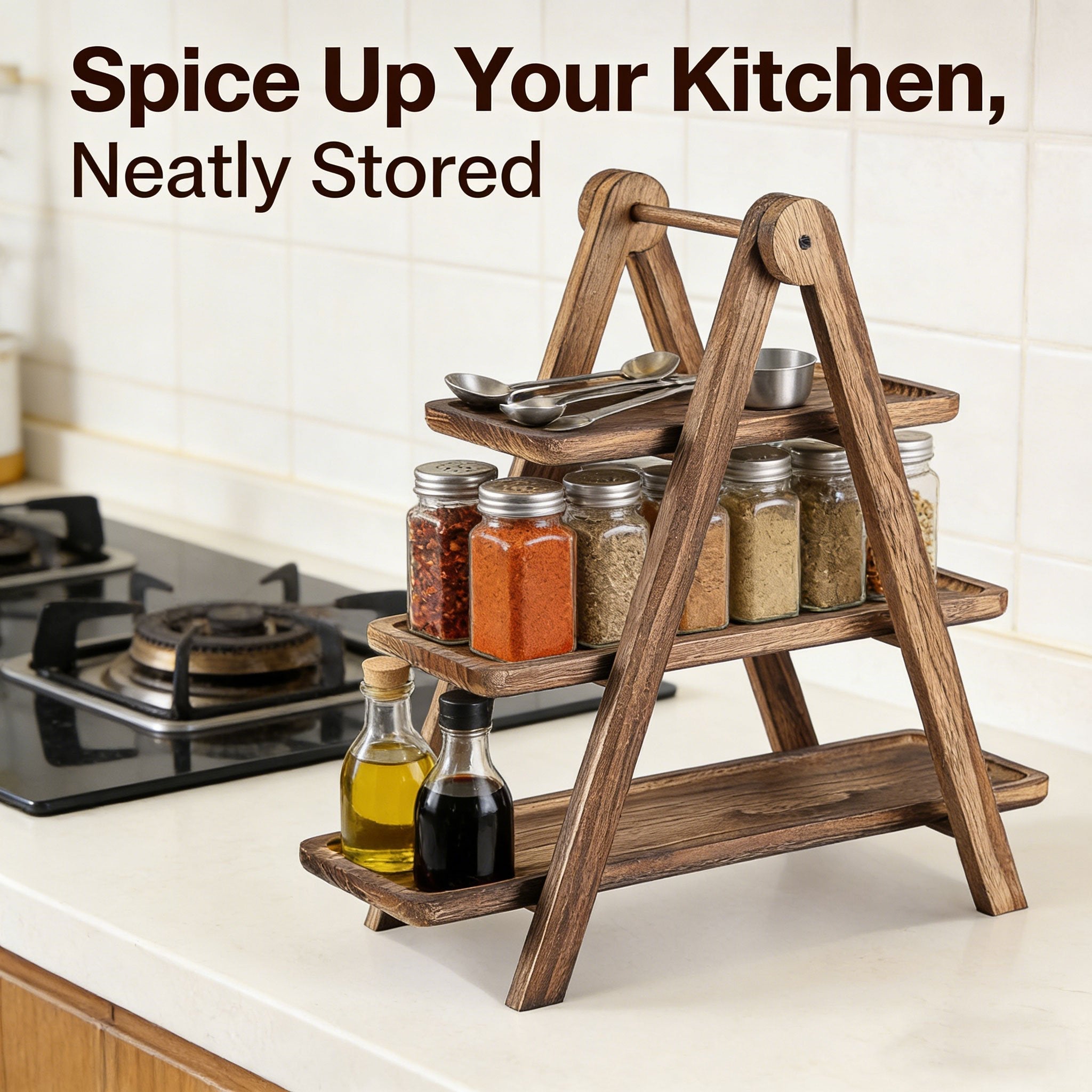 3-Tier Wooden Serving Tray Set for Parties & Entertaining🔥