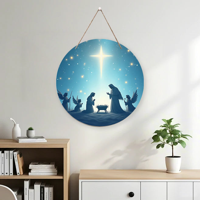 Holy Family & Nativity Holly Wood Hangings — A Piece of Heaven at Home