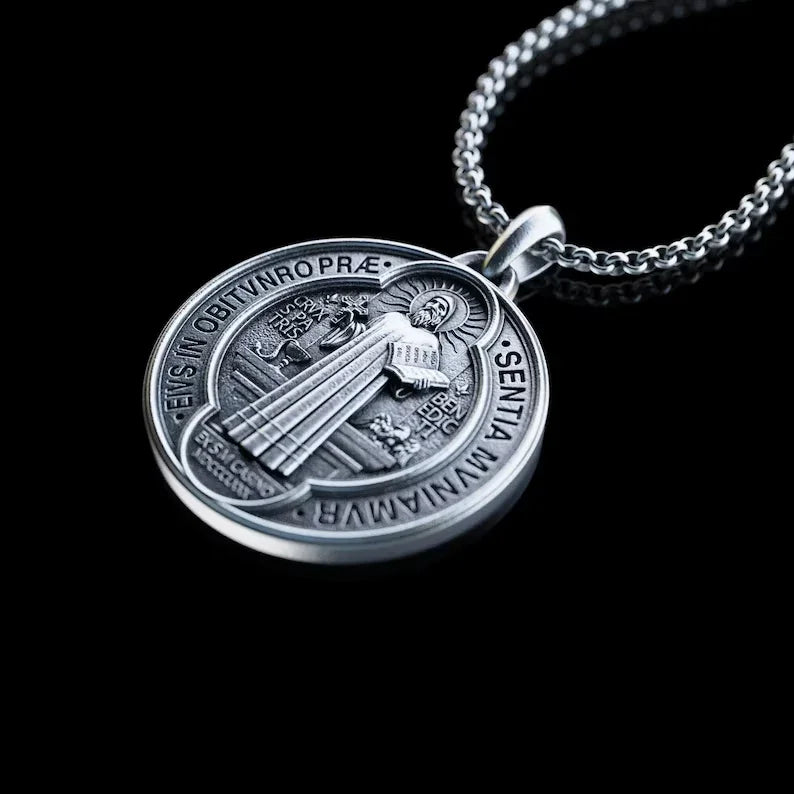 Saint Benedict Medallion Ward Off Evil Necklace