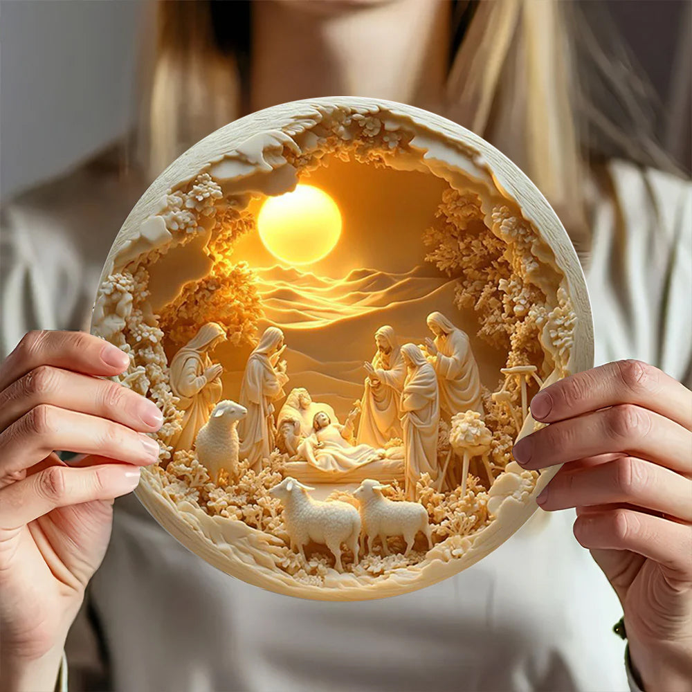 Holy Family & Nativity Holly Wood Hangings — A Piece of Heaven at Home