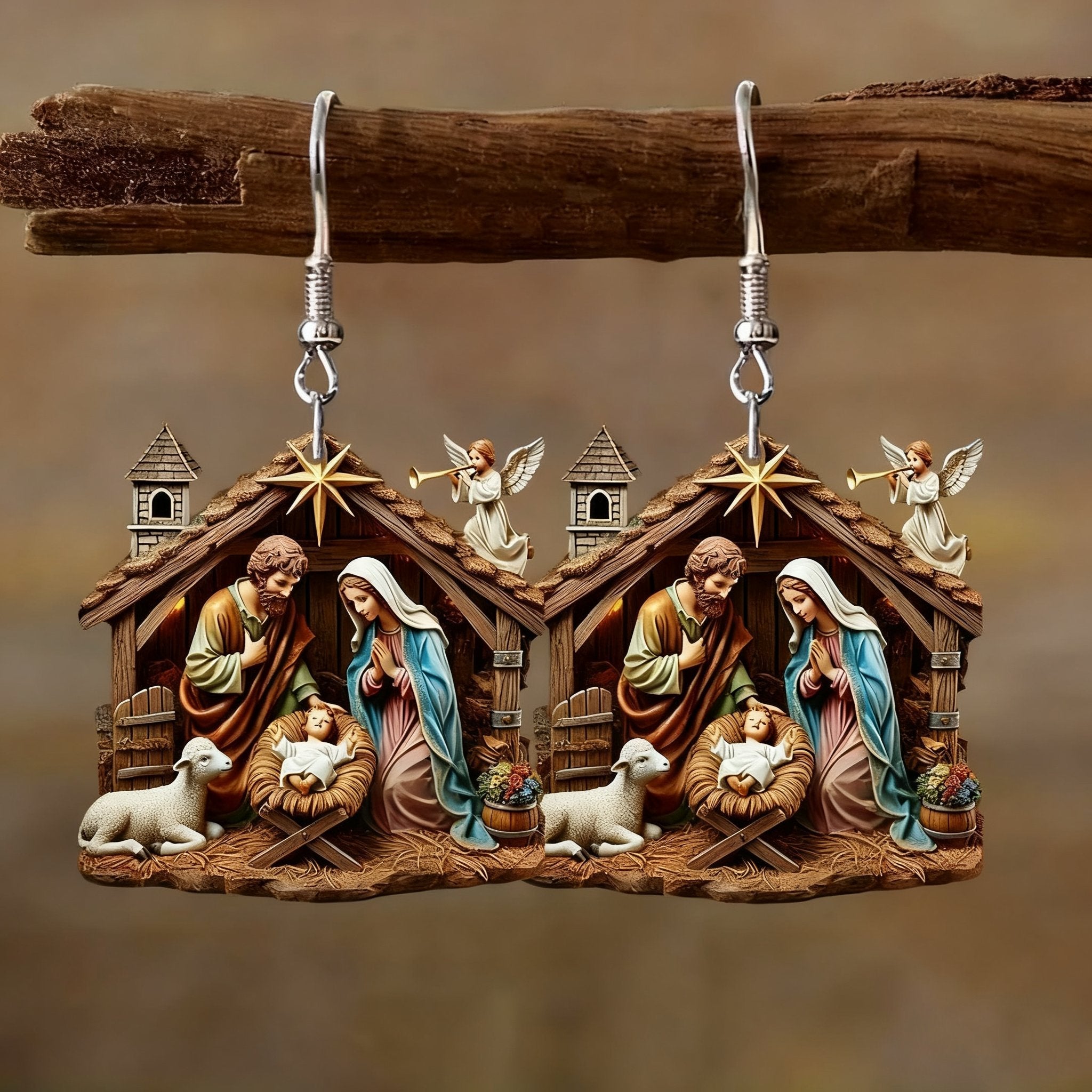 🎁Nativity Scene Earrings✨