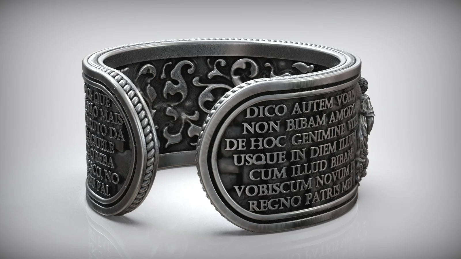 The Last Supper 925K Sterling Silver Open End Adjustable Ring