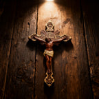 St. Benedict Exorcism Cross wood carved - Bless you and your family