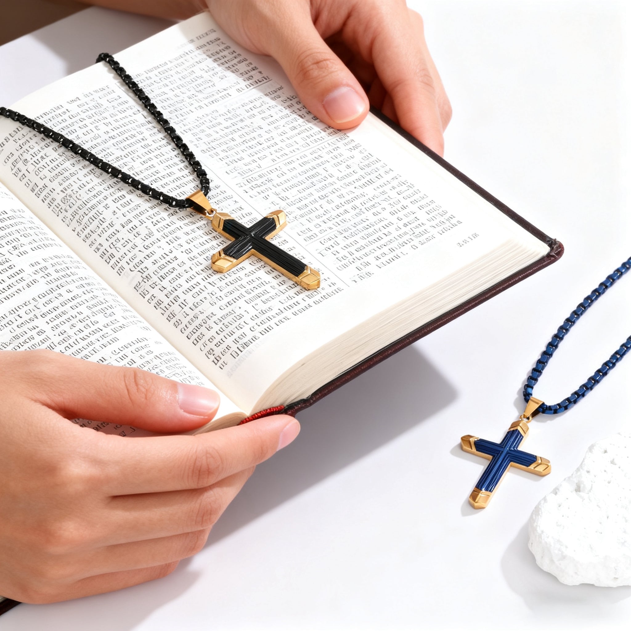 Titanium Steel 18K Gold Cross Necklace | A Christian Emblem of Faith and a Fashion Statement