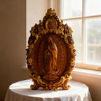 A Handcrafted Sanctuary: Our Lady of Guadalupe Wood Carving