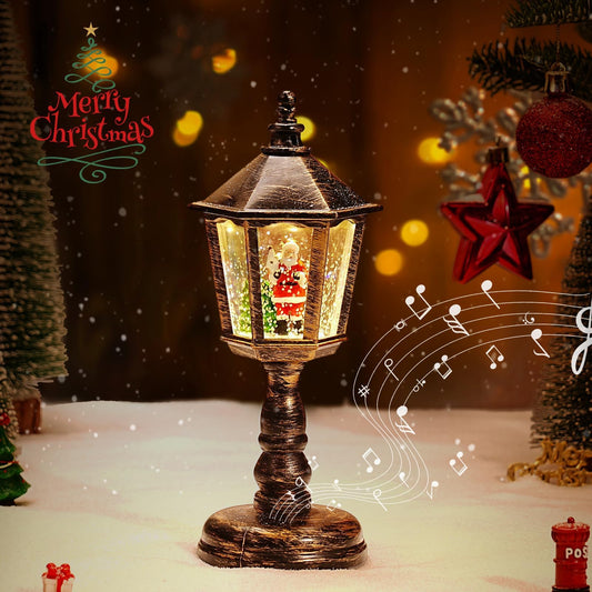 🏆🎄Christmas Snow Night Light with Music Luminous Decoration Lamp